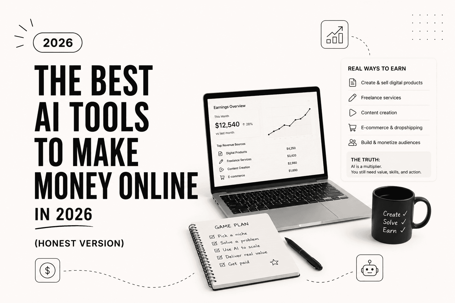The best AI tools to make money online in 2026 (honest version)